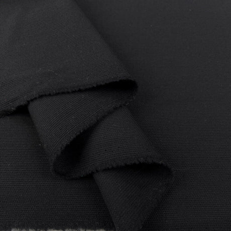 Sackcloth And Ashes Black Wool Woven Suiting Fabric Fold