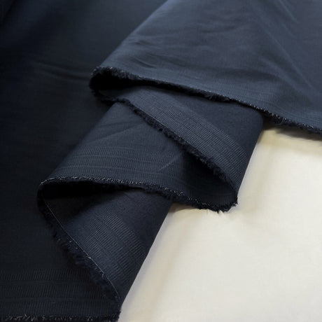 Samba Navy Cotton Trousering Lightweight Woven Fabric Fold
