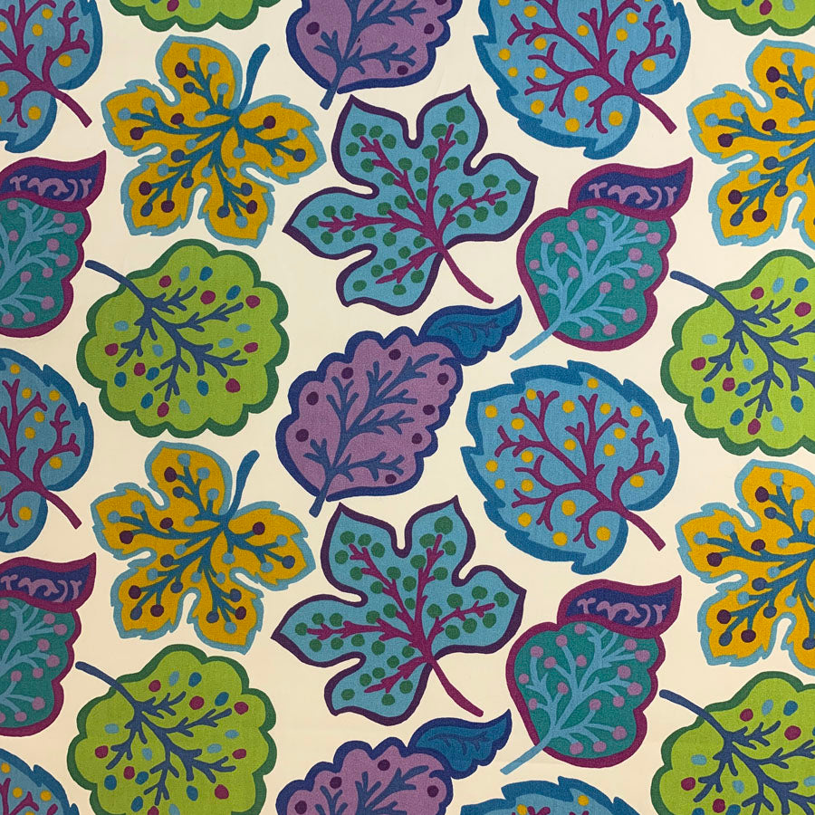 Sanderson Jewel Leaves Cotton Fabric Floral Print