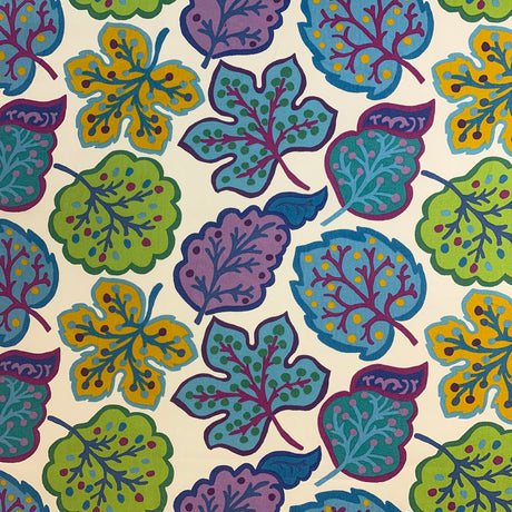 Sanderson Jewel Leaves Cotton Fabric Floral Print