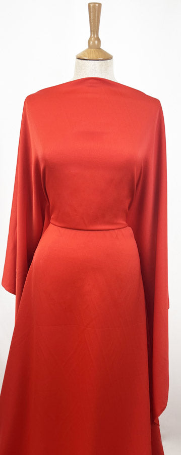 Satin Backed Crepe Dressmaking Fabric Red Dress