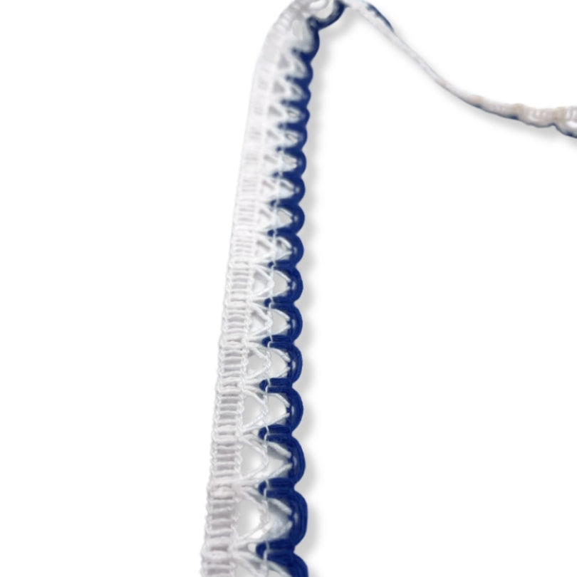 Scallop Crochet Lace - Blue & White
