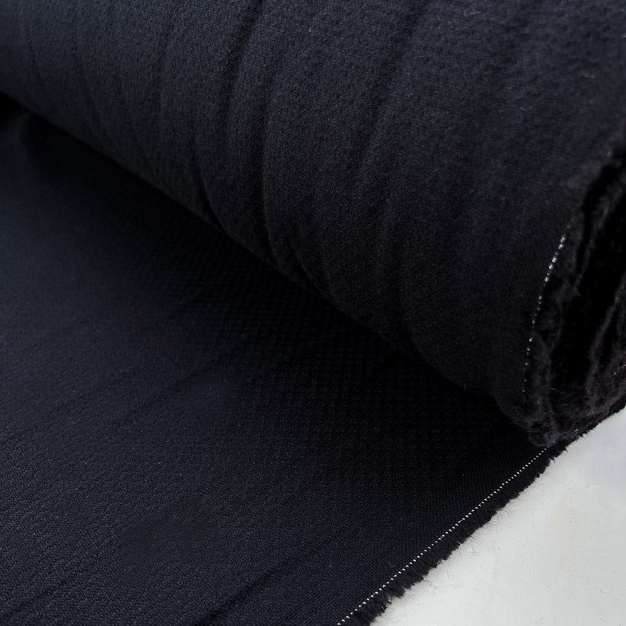 Scura Marina Wool Dark Navy Italian Suiting Fabric Roll