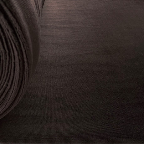 Serena Brown Cotton Polyester Knitted In Austria Fleece Fabric Roll