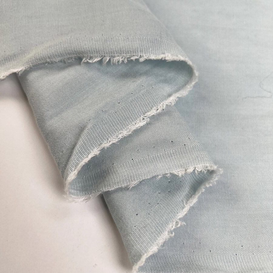 Sereno Sky Blue Tencel Italian Lightweight Shirting Fabric Fold