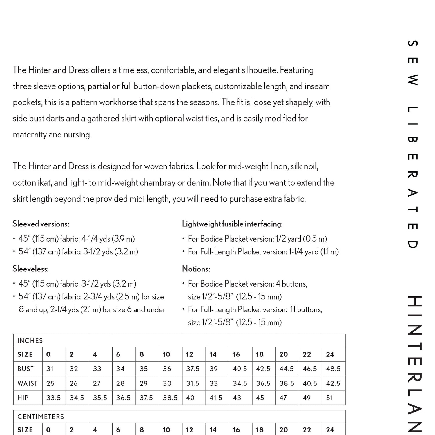 Sew Liberated - Hinterland Dress Pattern