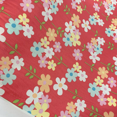 Sewing Room Festival Pink Cotton Floral Fabric R