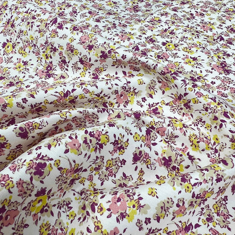 Sewing Room Meadow Cream Floral Cotton Poplin Dress Fabric