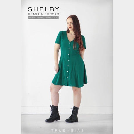 Shelby Dress Romper Pattern True Bias Cover