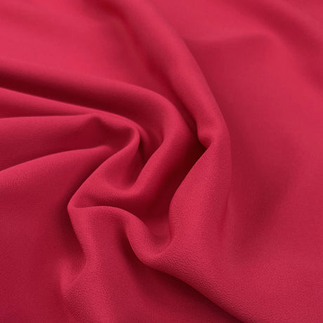 Silk Plus Cerise Pink Acetate Italian Lightweight Plain Woven Dress Fabric