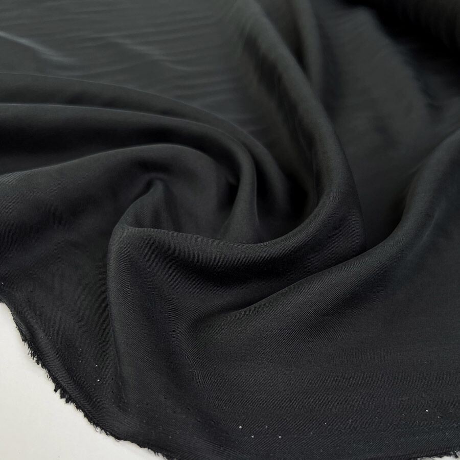 Silk Twill - Eva Black - 14 Momme