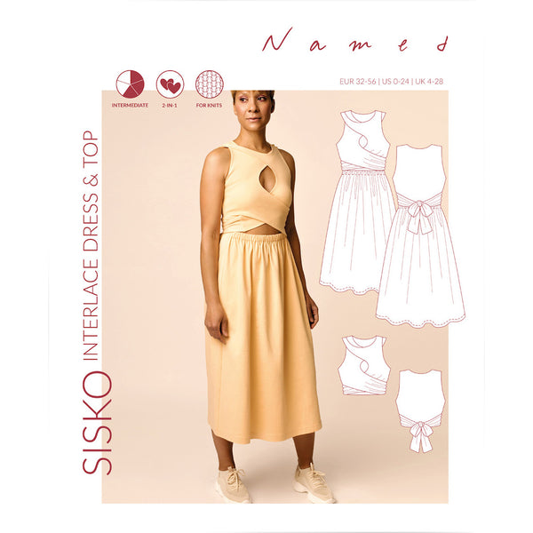 Sisko Interlace Dress And Top Pattern By Named Clothing Front