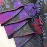 Smooth Brocade - Navy and Purple