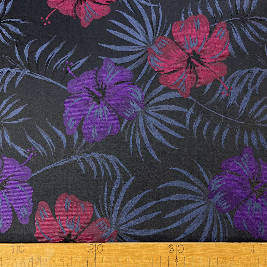 Smooth Brocade - Navy and Purple