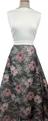 Smooth Brocade - Silver and Pink