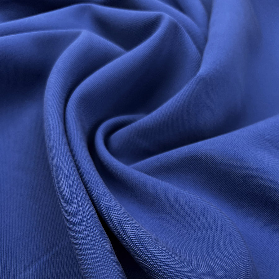 Smooth Rider Royal Blue Visocse Polyester Tencel Finish Plain Dress Fabric