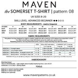 Maven - Somerset T-Shirt Sewing Pattern