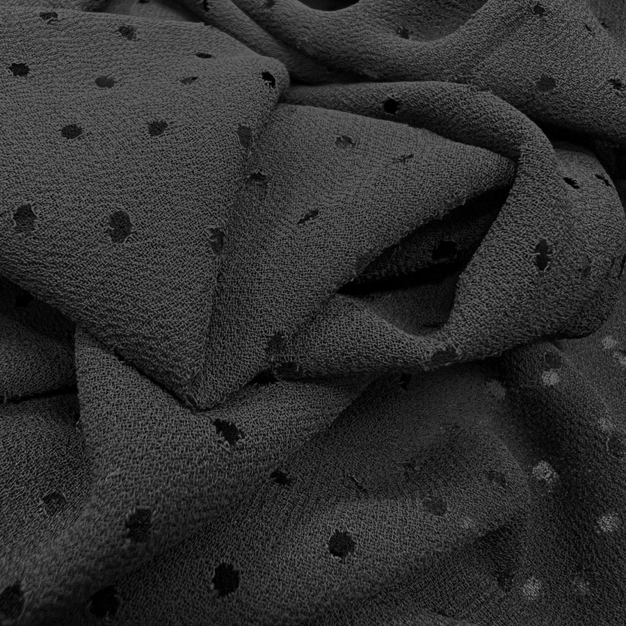 Spark The Attraction Black Hole Spotty Dressmaking Fabric