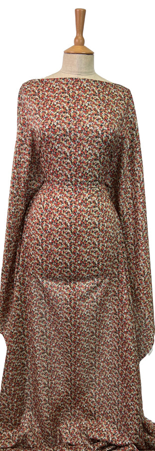 Spit Spot Flower Pot Ditsy Floral Orange Multicoloured Cotton Dressmaking Fabric Mannequin