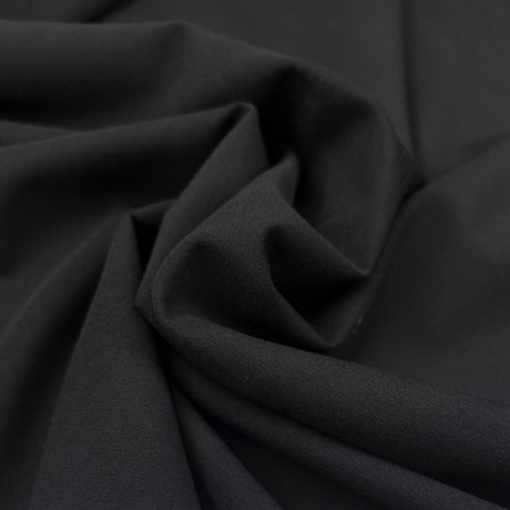 Sports Gear Black Polyamide Spandex Stretch Smooth Leisure Wear Fabric