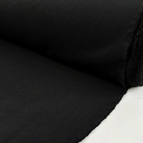 Sporty Nylon Spandex Black Stretch Fabric Roll