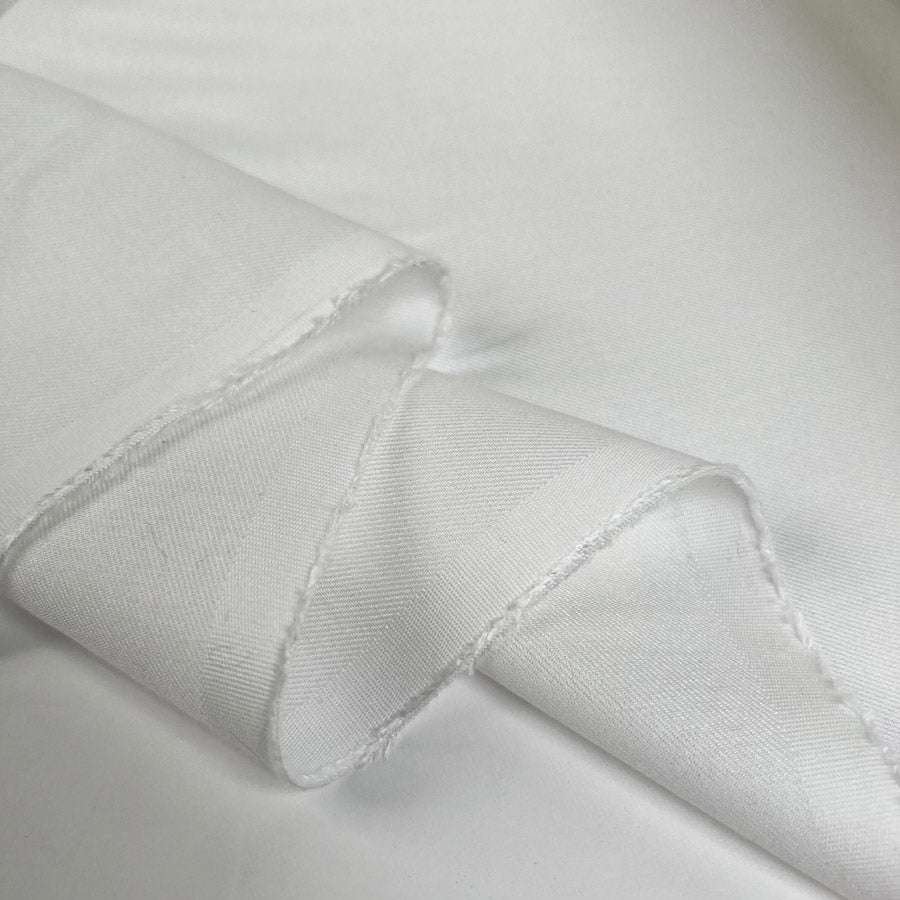 Standard Viscose Twill White Plain Woven Shirting Fabric Fold