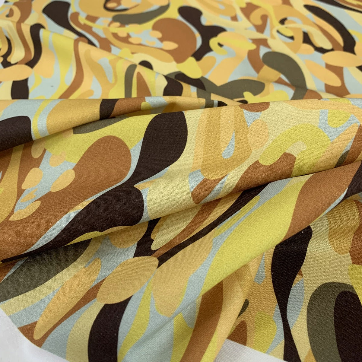Stof Fabric - Camo Squiggles - Ochre