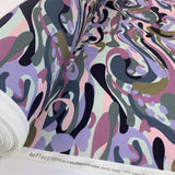 Stof Fabric - Camo Squiggles - Purple