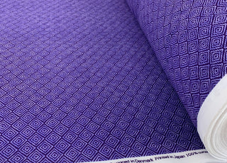 Stof Craft Diamonds Purple Japanese Craft Cotton Fabric Squares Roll