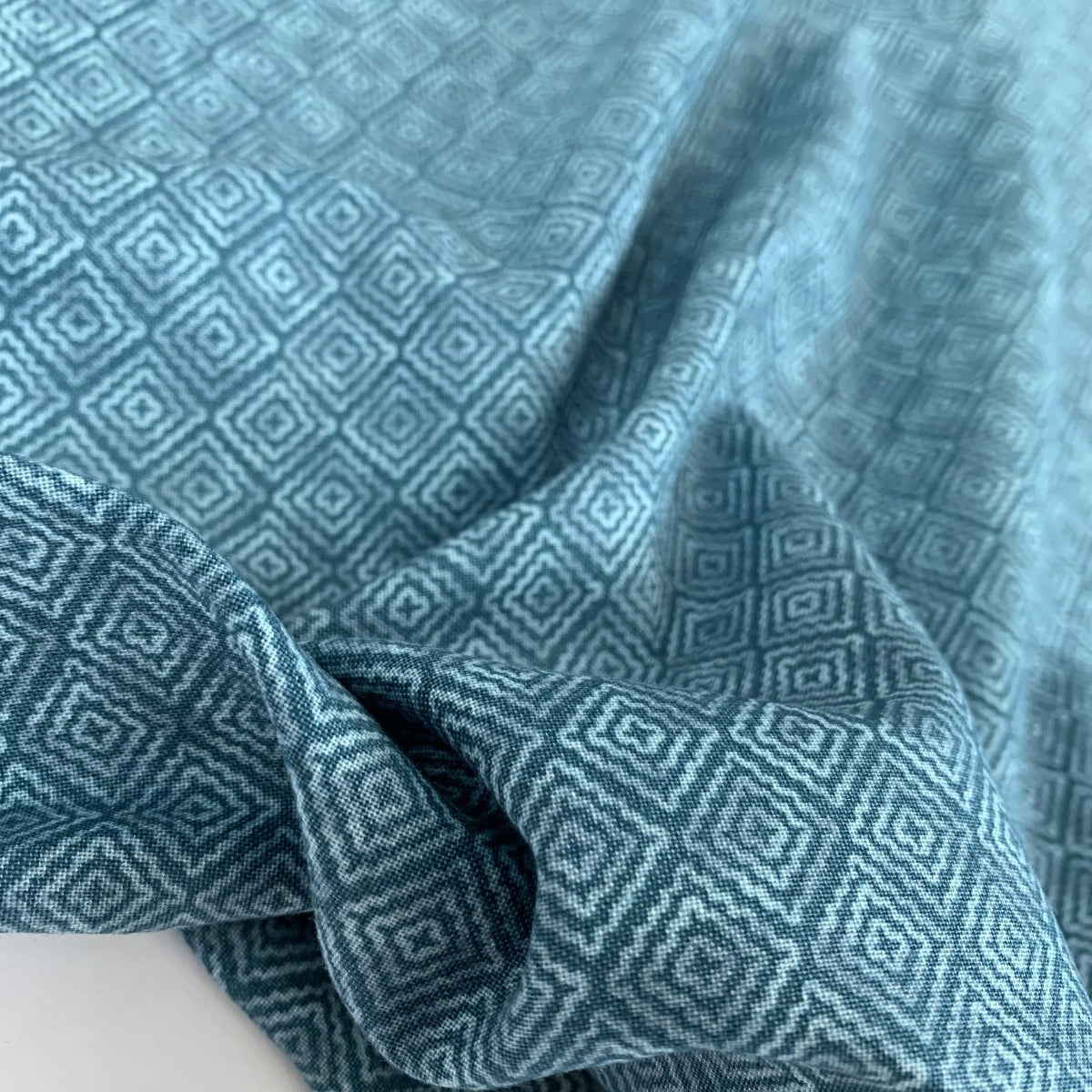 Stof Fabric - Diamonds - Teal