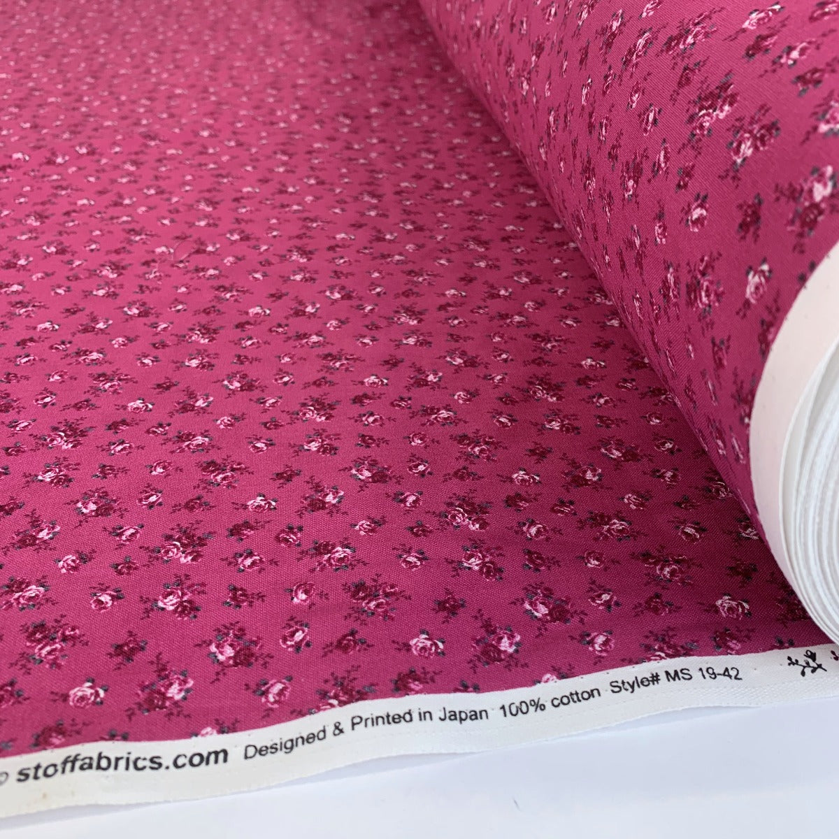 Stof Fabric - Buds - Pink