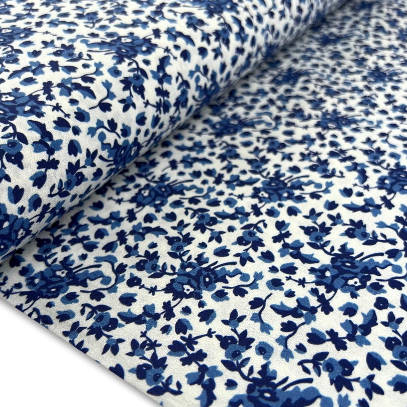 Stof Cotton Poplin - Blue Willow