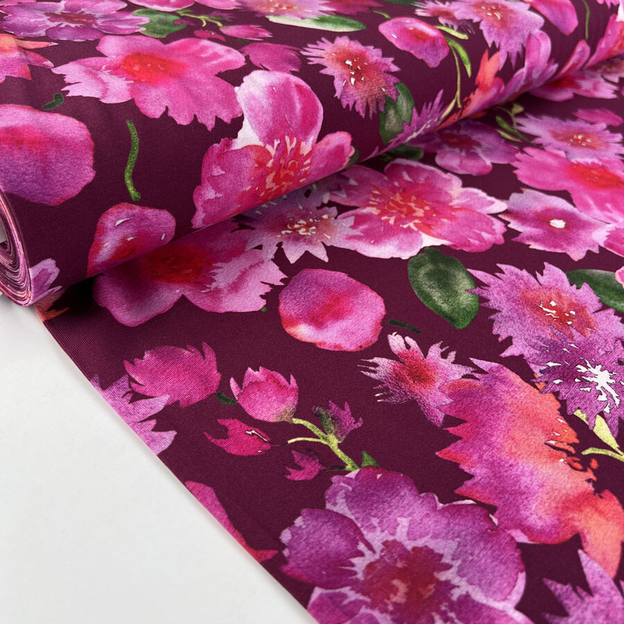 Stof Avalana Jersey - Vivid Bloom