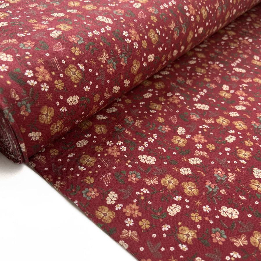 Remnant - Stof Avalana Jersey - Claret Bloom (0.5m)