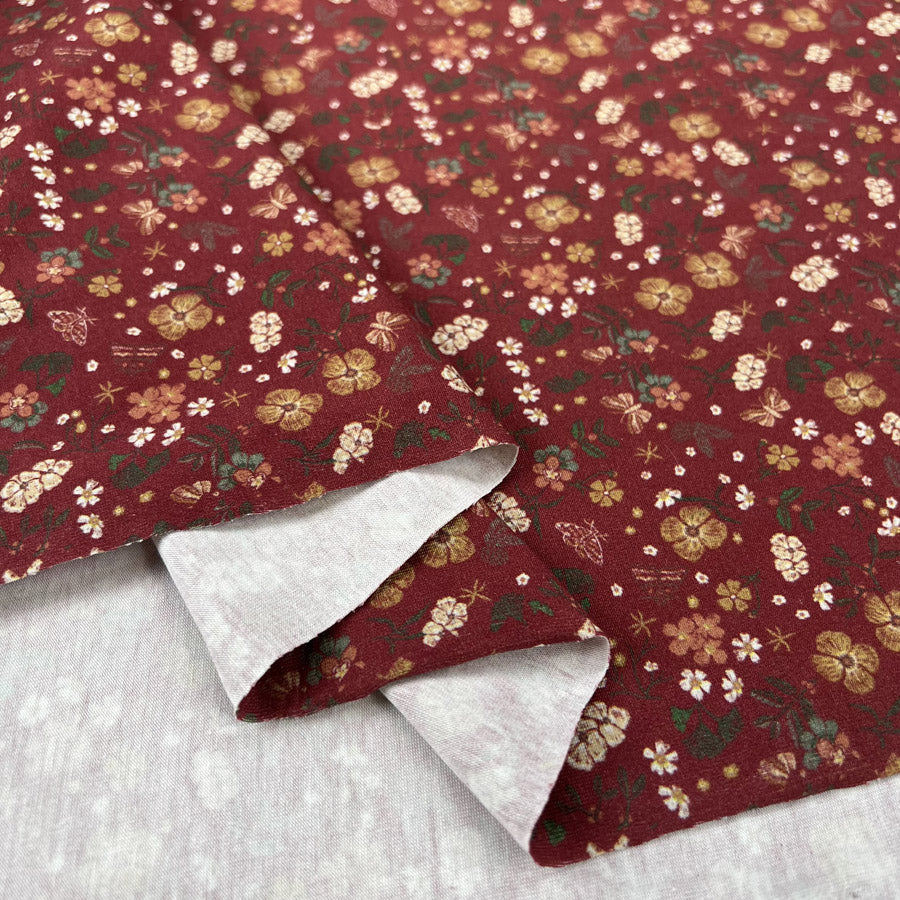 Remnant - Stof Avalana Jersey - Claret Bloom (0.5m)