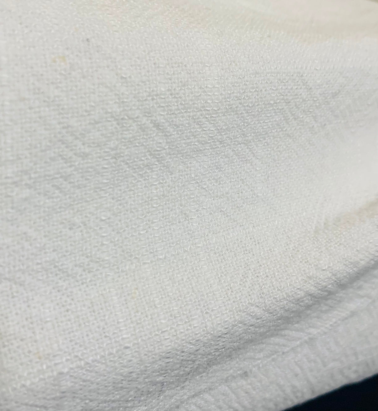 Remnant - Stone Washed Linen - White (0.8m)