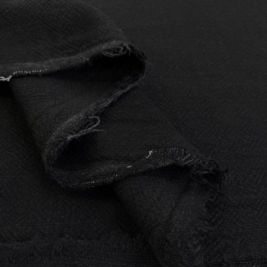 Stone Washed Linen - Black