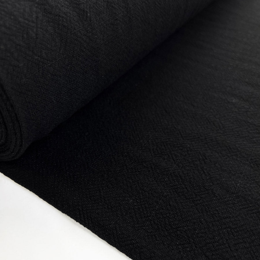 Stone Washed Linen - Black