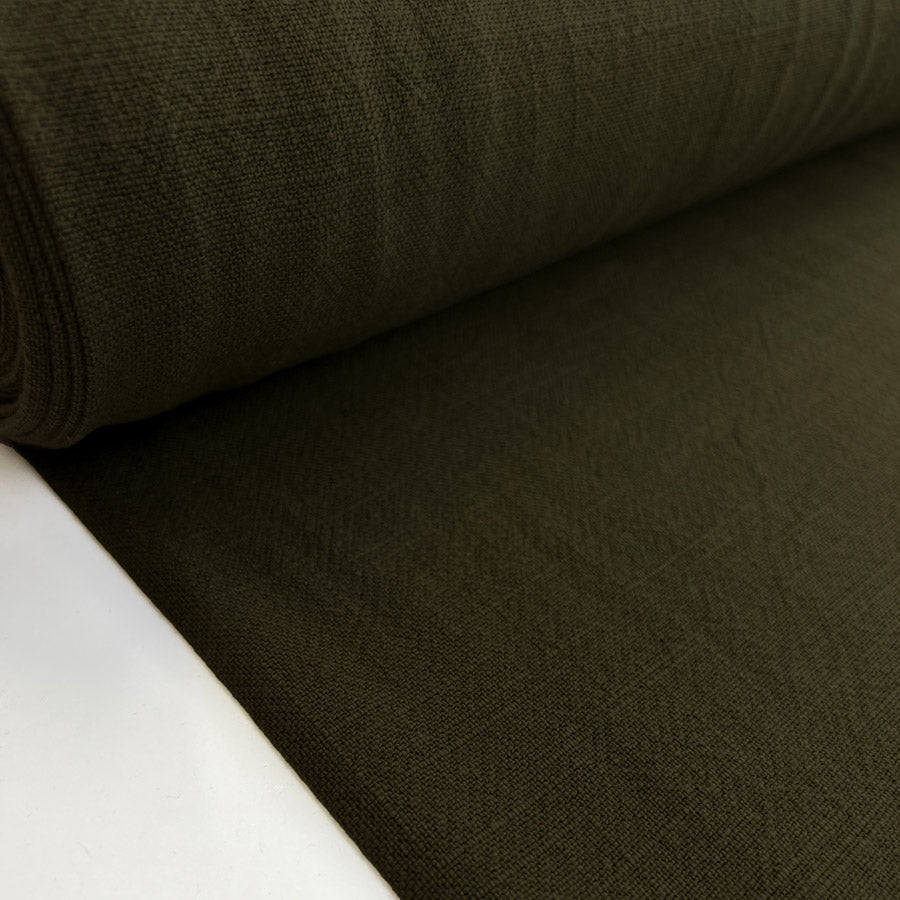 Stone Washed Linen - Khaki
