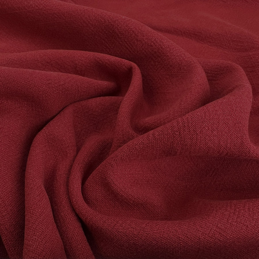 Stone Washed Linen - Scarlet