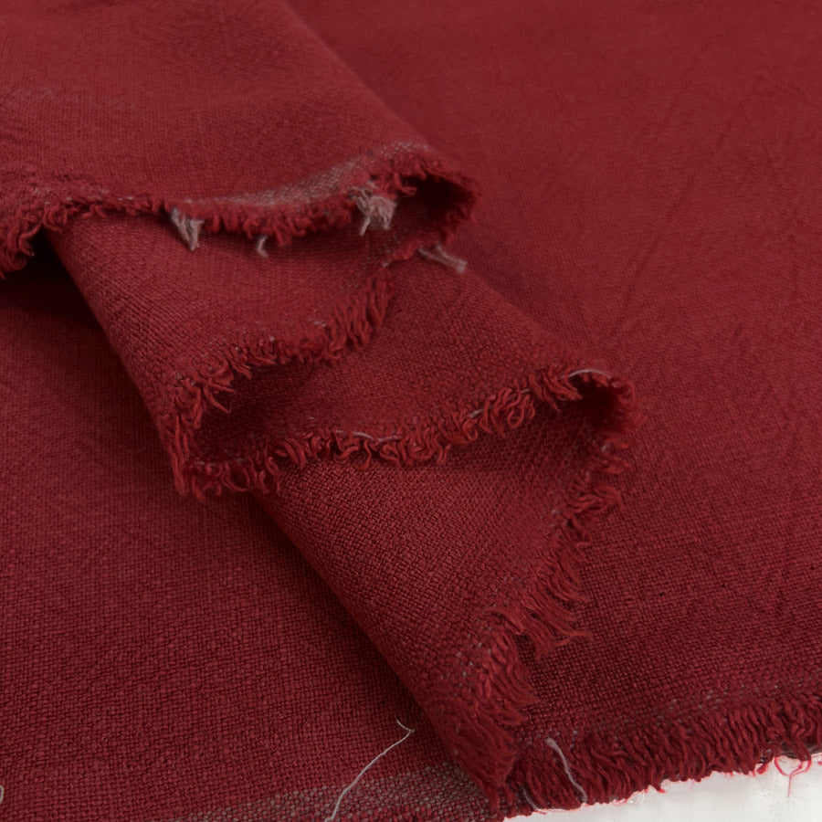 Stone Washed Linen - Scarlet