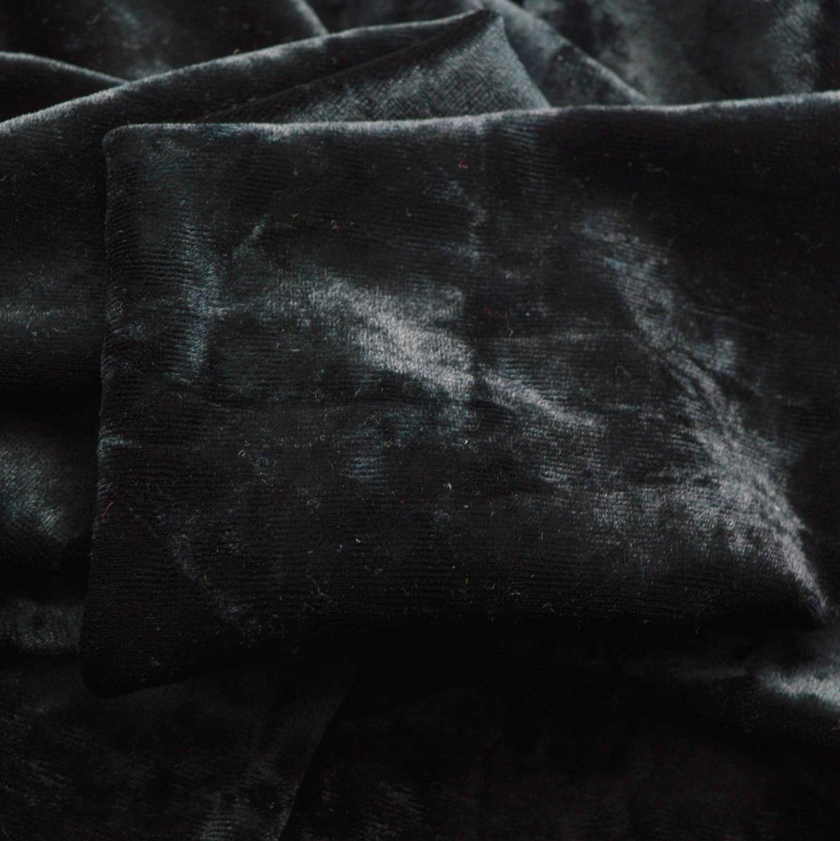 Stretch Crush Velvet - Black