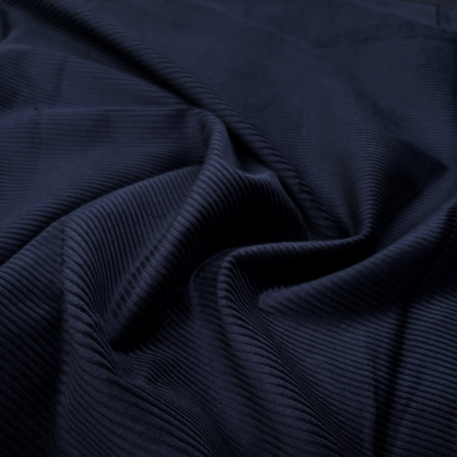 Cotton Elastane Dress Fabric | Stretch Corduroy - Navy – Croft Mill