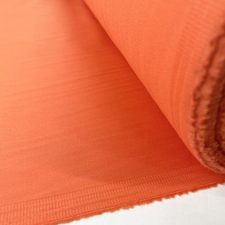 Stretch Cotton Summer Satin Trousering Fabric West Point Orange Roll