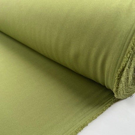 Stretch Crepe Pear Green Polyester Woven Suiting Fabric Roll