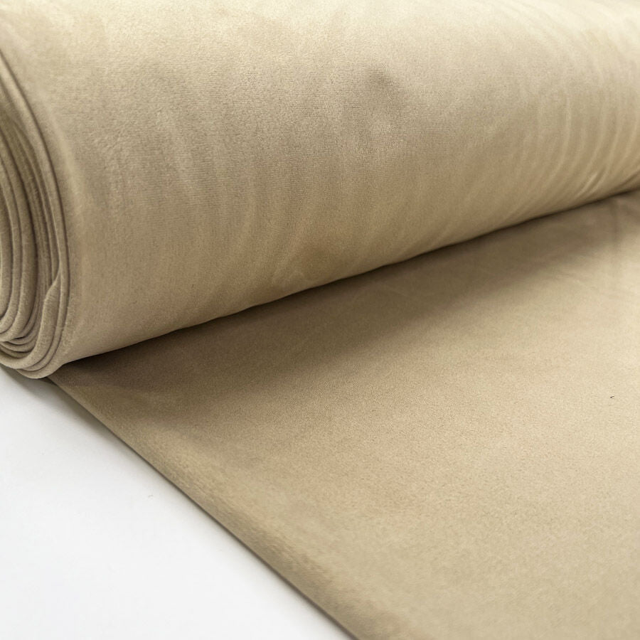 Stretch Faux Suede - Beige