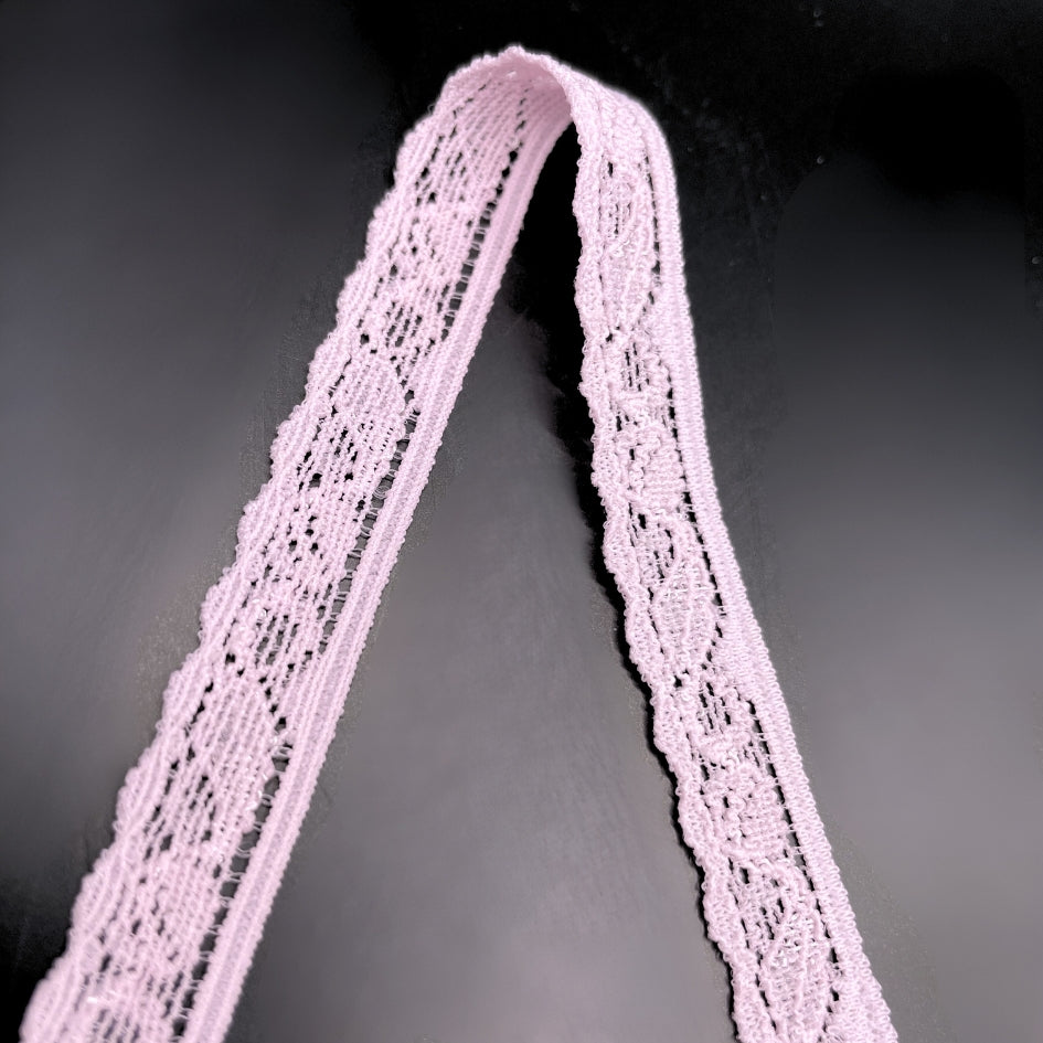 Stretch Lace Trim - Pink