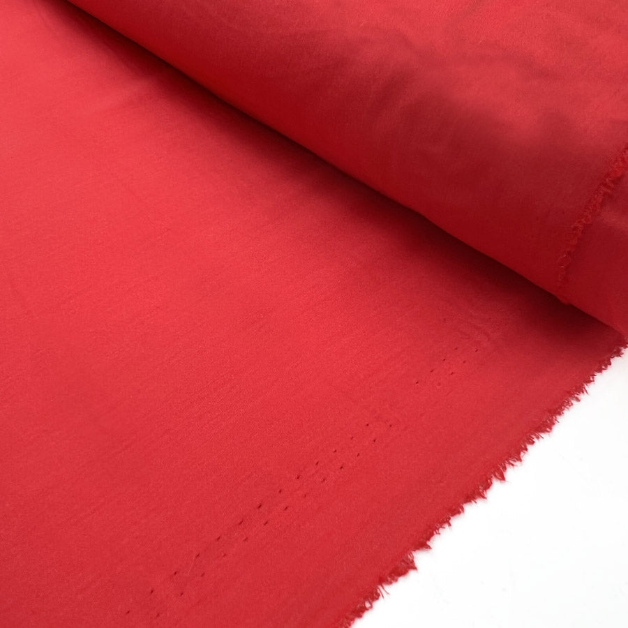 Stretch Lawn Red Cotton Polyamide Elastane Dress Fabric Bolt