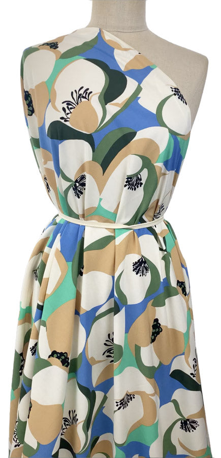 Draping Stretch Viscose Challis - Hockney