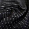 Striped Viscose Linen Slub - Black